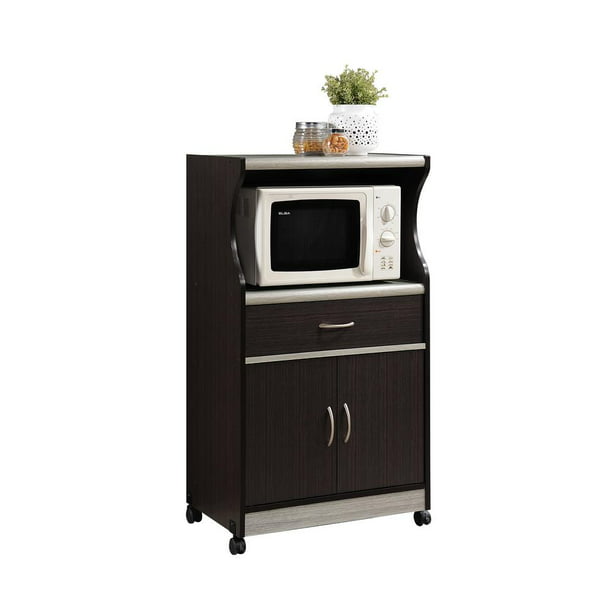 Microwave Cart Cabinet Drawer HODEDAH Grey Home Office Kitchen Storage Furniture 